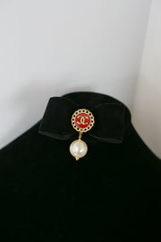 Bow Brooch in Red